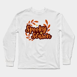 Spooky season, Autumn, red leaves Long Sleeve T-Shirt